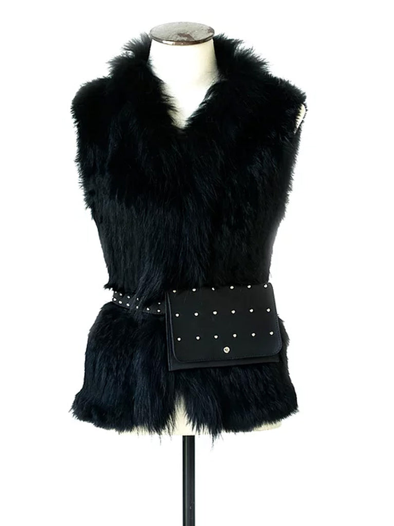 Black Rabbit Fur Vest – Foxy and Co