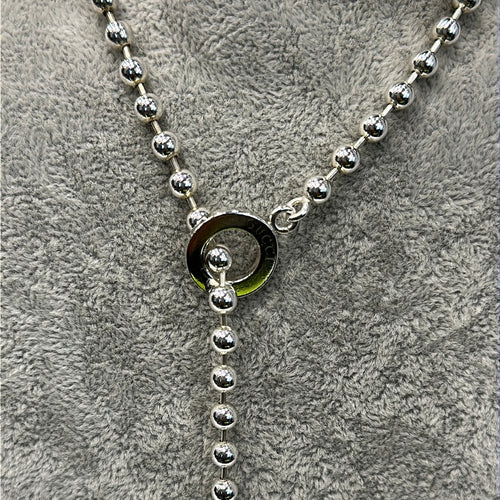 TIFFANY Sterling Silver Enamel Shopping Bag Charm Pendant Necklace 536827
