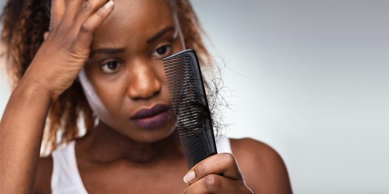 black woman hair loss