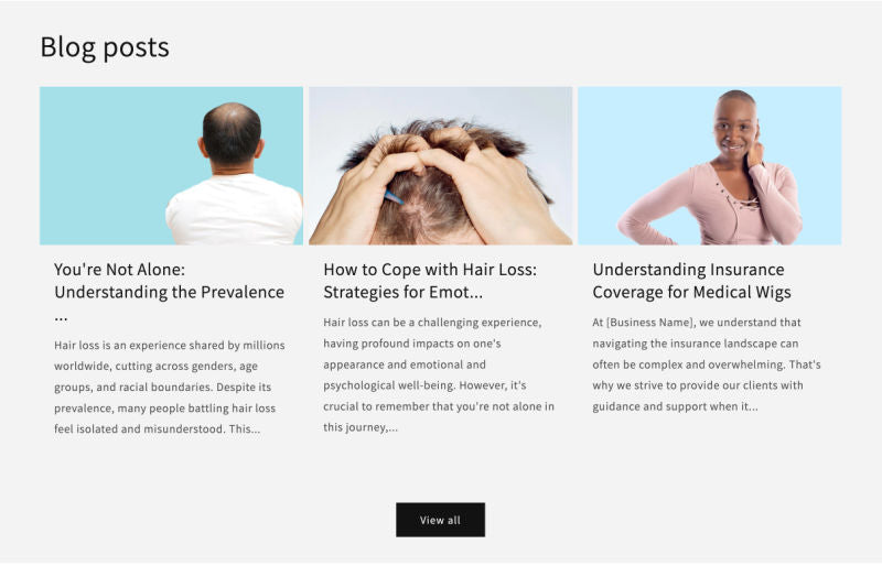 hair loss blog posts