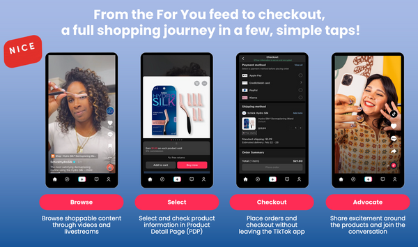 Tiktok shop journey example for Edgewell products