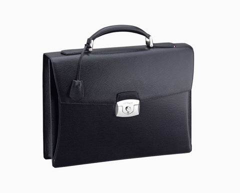 3 gusset leather briefcase