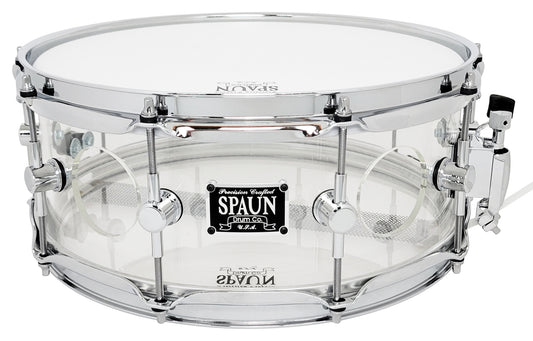 数量は多】 SPAUN 美品アクリルスネア 14×5.5 打楽器