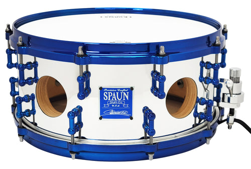 LED Snare Drum 6.5x14 Acrylic 1-2 Thick | Spaun Drums