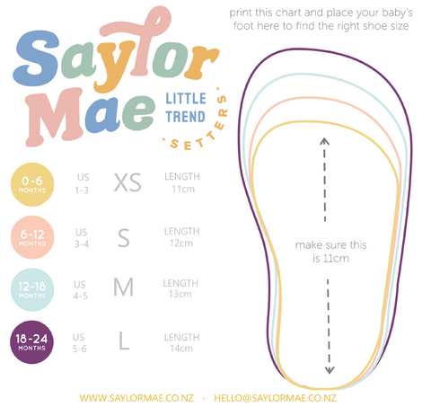 Shoe Size Chart