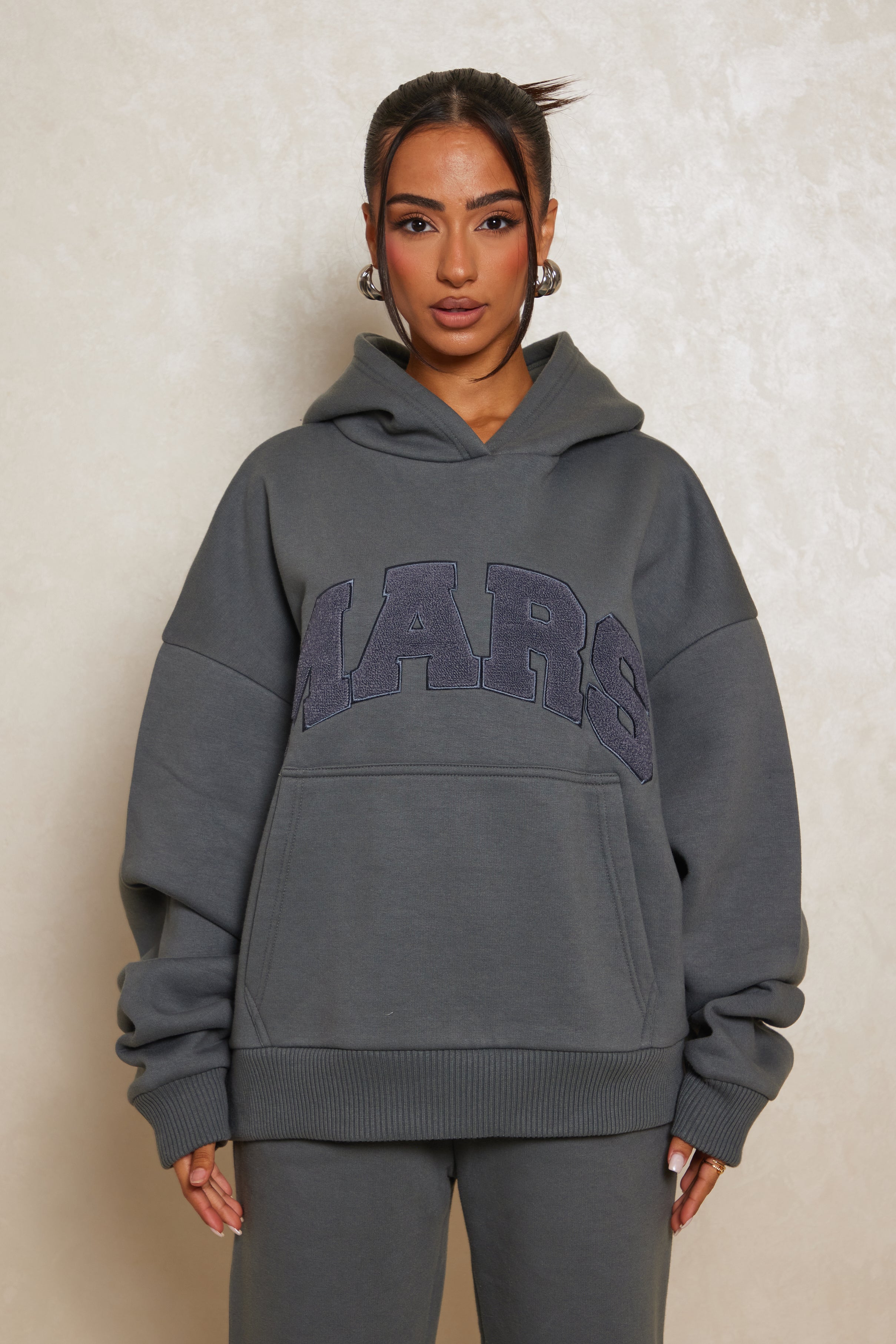 The Mars Varsity Hoodie - Charcoal