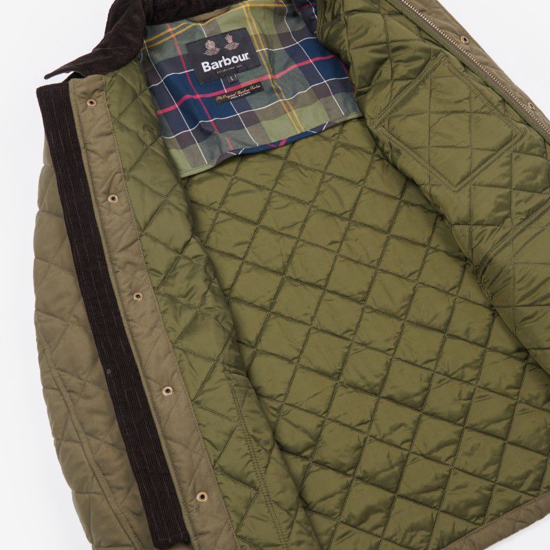Barbour Helmsley Mens Quilted Jacket - Army Green – William