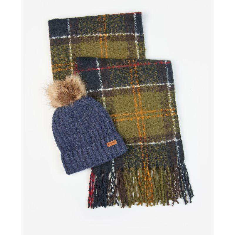 Barbour Saltburn Beanie & Scarf Set - Black