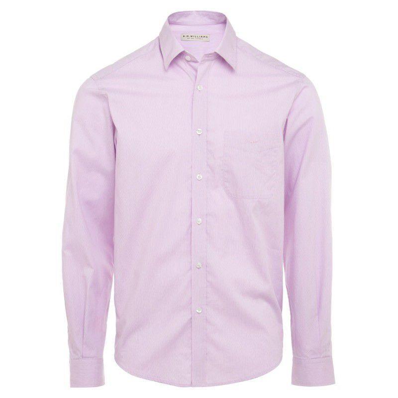 R.M.Williams Collins Shirt - Fine Stripe - Pink - William Powell