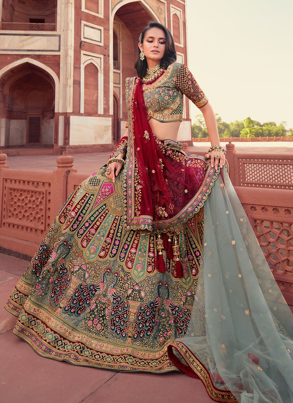 Multicolor Designer Bridal Lehenga Choli - PreeSmA