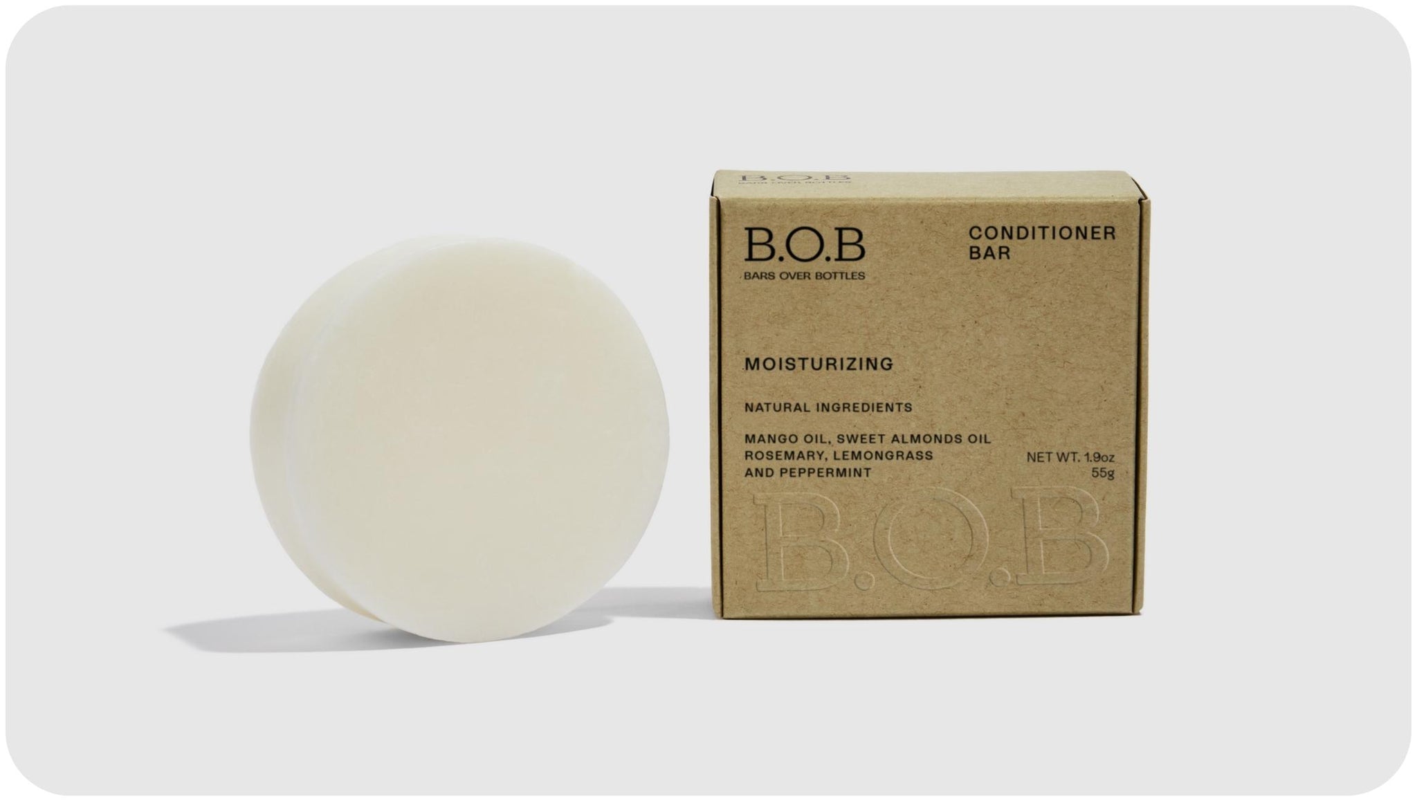 Bars Over Bottles Moisturizing Conditioner Bar, a must-try for people who are wondering, “Are conditioner bars good for hair?”