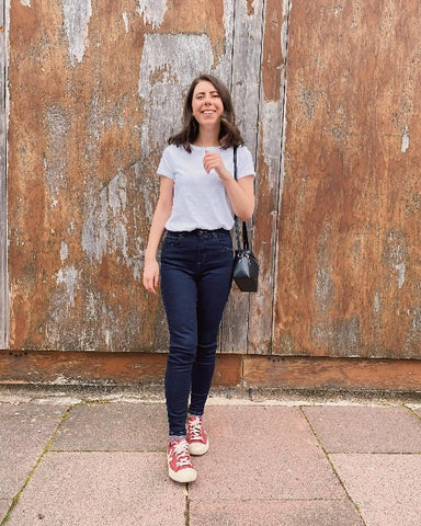 Lauren Britton in Thought Denimkind Ethical Denim Jeans