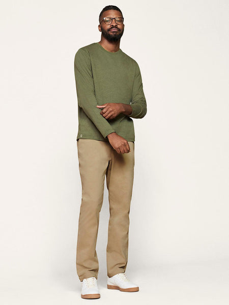 Otis Hemp Long Sleeve Top - Olive Green – Thought Clothing UK