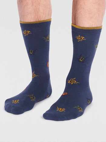 Aiden Trainer Socks - Denim Blue