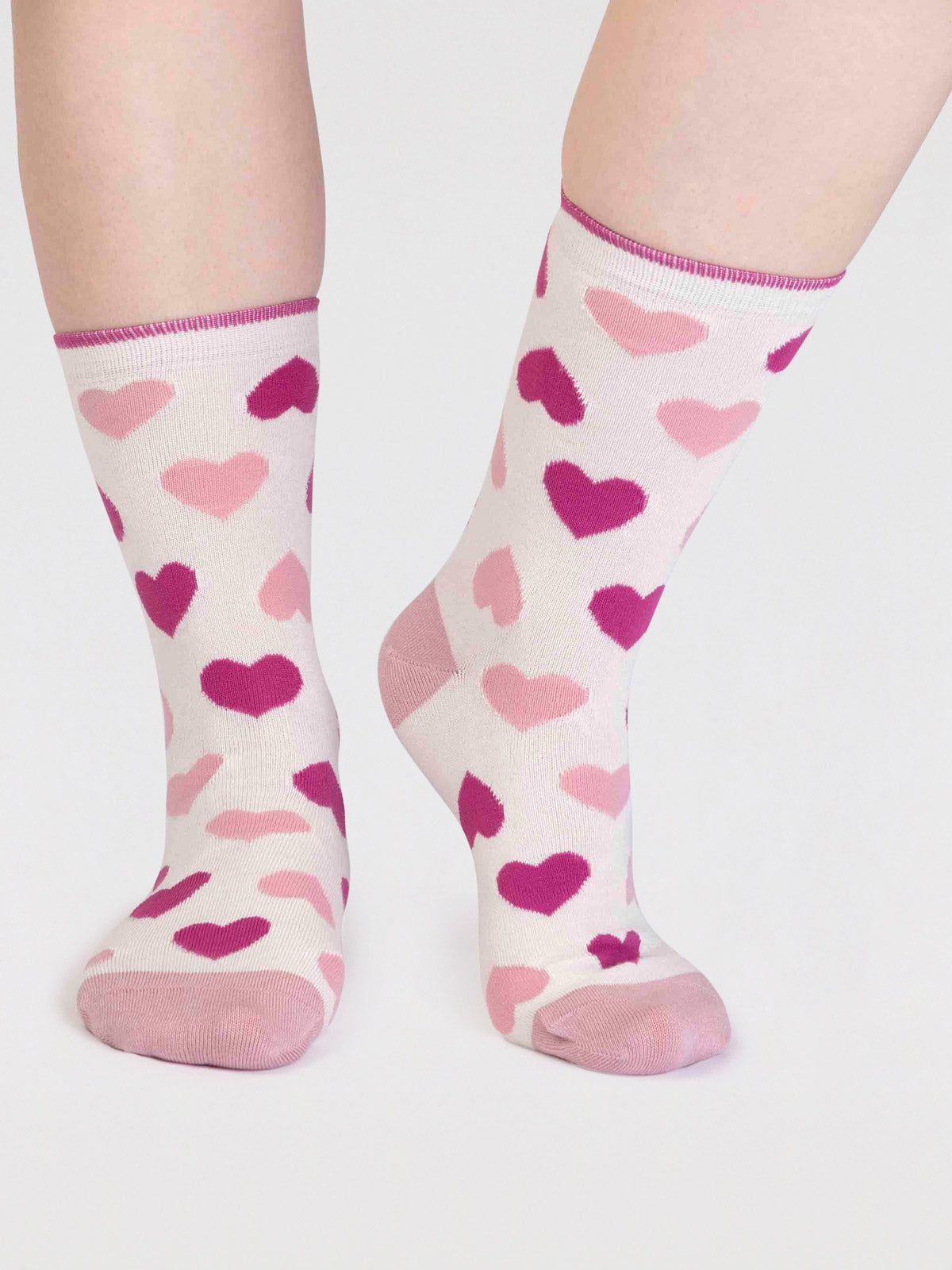 Haddie Bamboo Love Heart Socks - Stone White – Thought Clothing UK