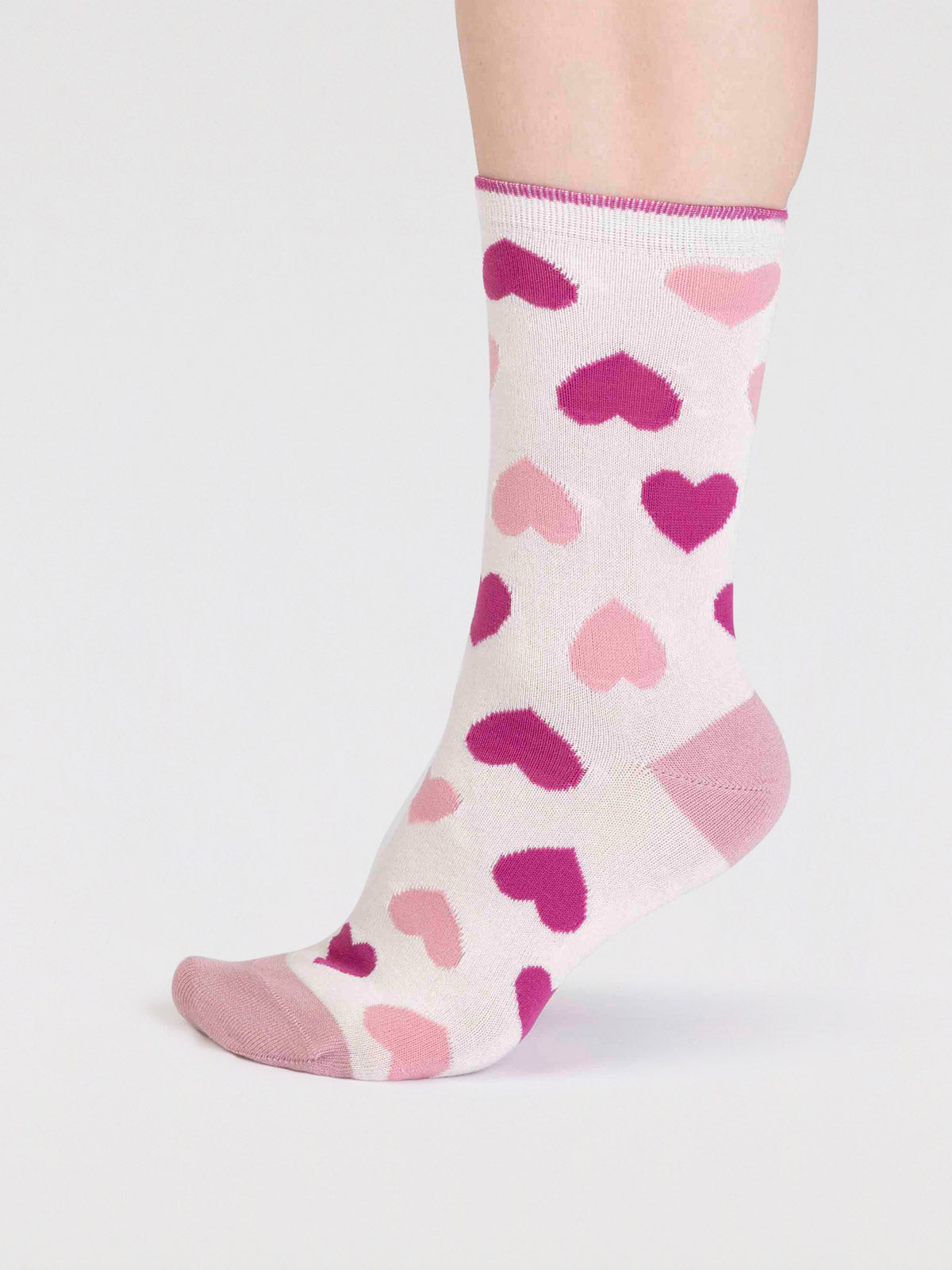 Haddie Bamboo Love Heart Socks - Stone White – Thought Clothing UK