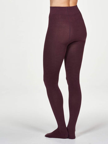 Recycled Nylon Essential Plain Tights in Dark Navy