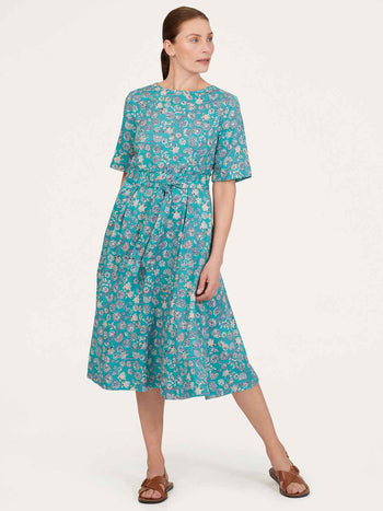 Mihaela Dress Blue Toile De Jouy Organic Cotton • LOUD BODIES: Inclusive,  Ethical, Sustainable Fashion