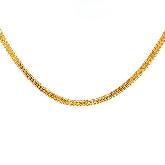 14k Yellow Gold Foxtail Chain Necklace 001-430-00072