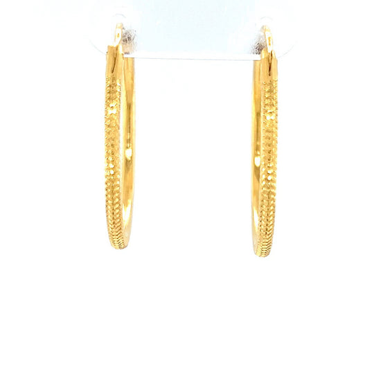 22K Yellow Gold Jhumka Hoop Earrings - ER-1546