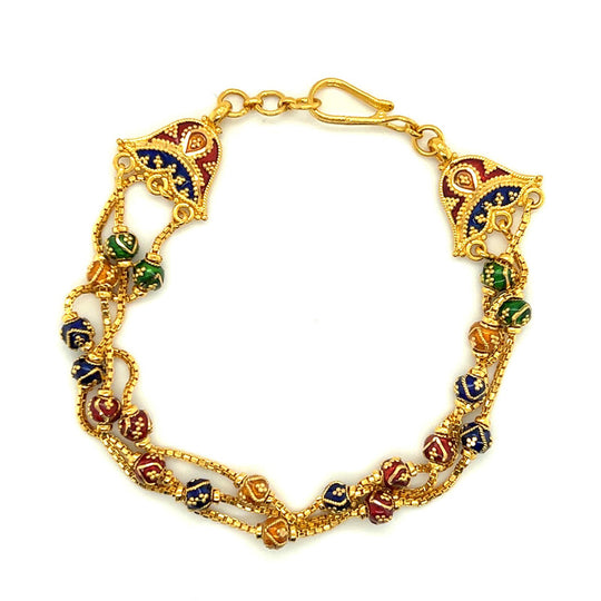 Simple,beautiful charm bracelet in 22kt gold #22ktgold #bracelets  Gold  jewelry fashion, Gold jewellery design necklaces, Gold bracelet