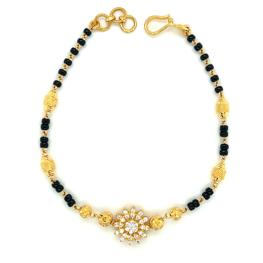 22k Gold Black Beads Bracelets