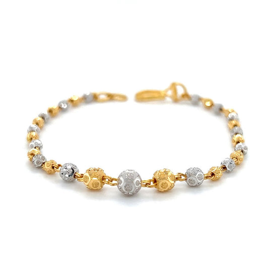 22ct Gold Two Layer Bracelet for Ladies at