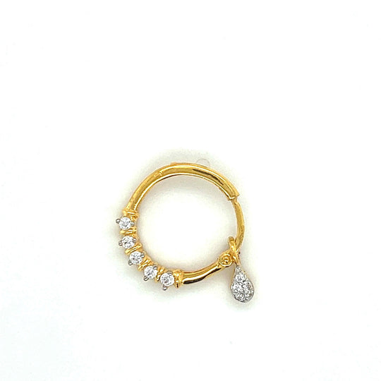Panache Gold And White Traditional Nose Ring at Rs 150 in Noida | ID:  14503253573