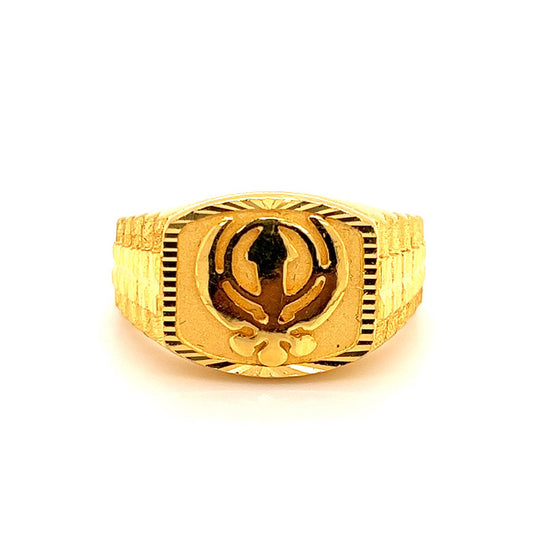 Zircon 22k Gold Ring, Men Women Yellow Gold Ring Jewelry, Indian Pure Gold  Jewelry Ring for Gift, K3664 - Etsy