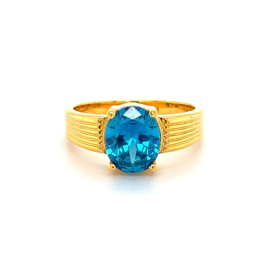 Stunning Embellished 22 Karat Gold Ring