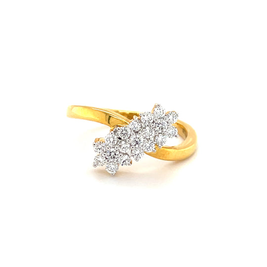Delicate Overlapping 21k Gold Ring – Andaaz Jewelers