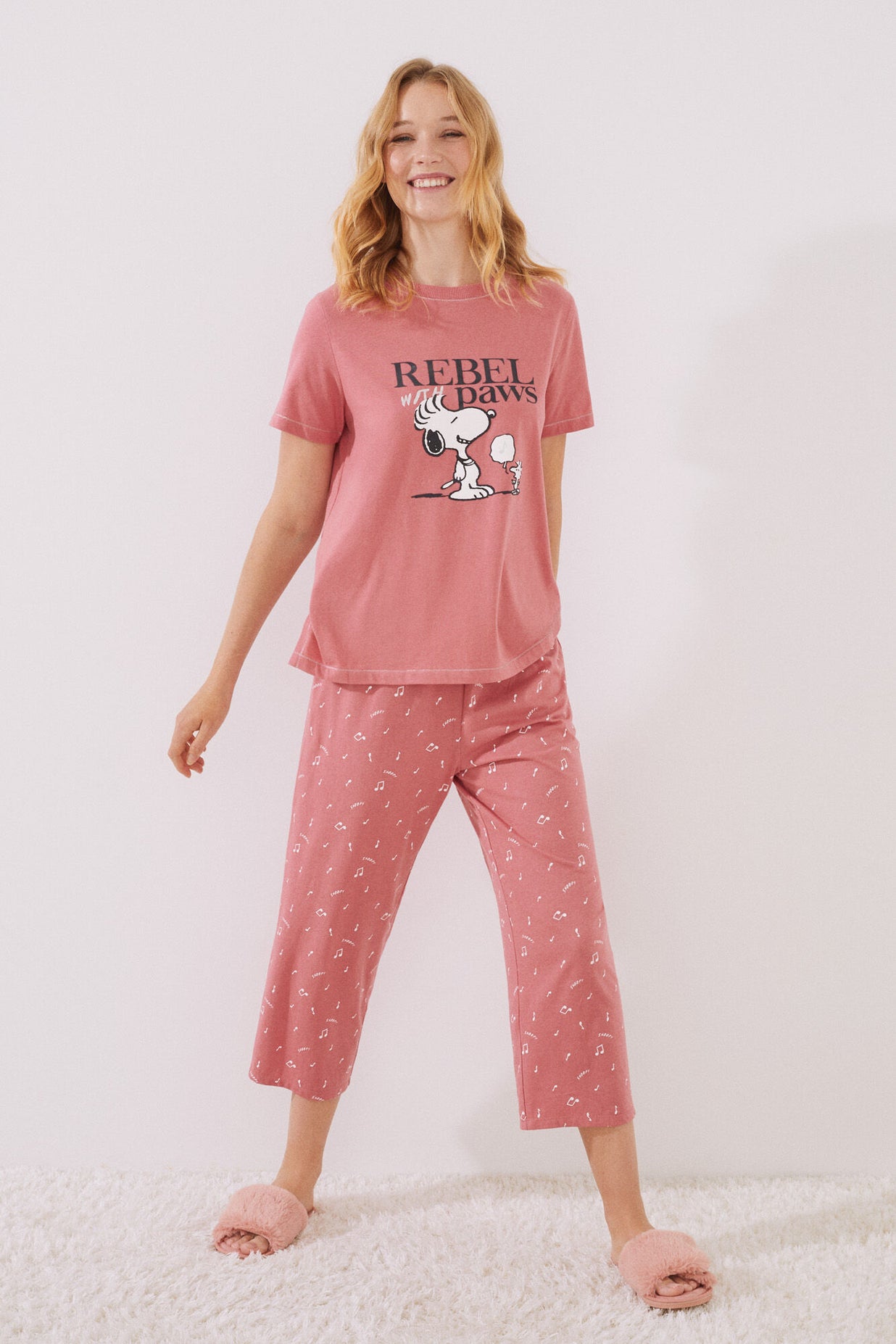 Pink Snoopy cotton pyjamas – Women'secret KSA