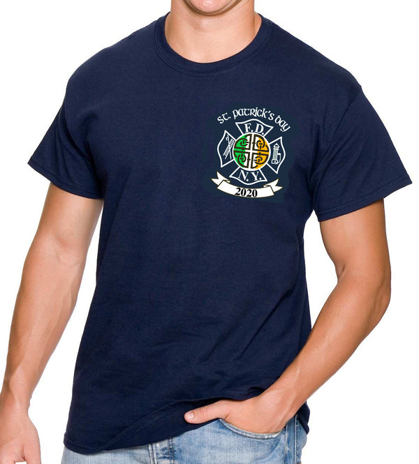 2022 Navy FDNY St. Day Shirt Patrick\'s Tee