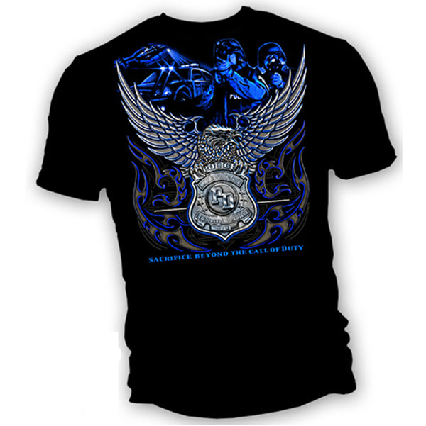 Men's T-Shirt, Thin Blue Line New York Skyline - Thin Blue Line USA