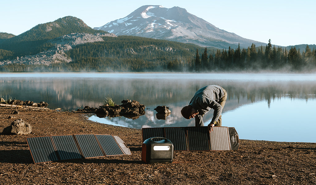 oupes portable power station and solar panels