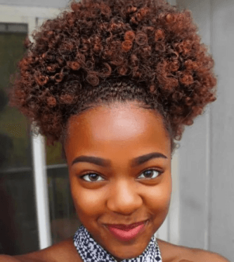 Afro Puff with Highlights