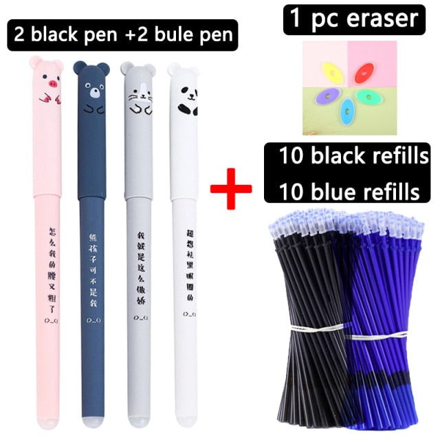 kawaii erasable pens gel pen cute gel pens school writing stationery for  noteboo