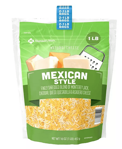 Member's Mark Mexican Style Four Cheese Finely Shredded Cheese (16 oz., 2  pk.) - HapyDeals