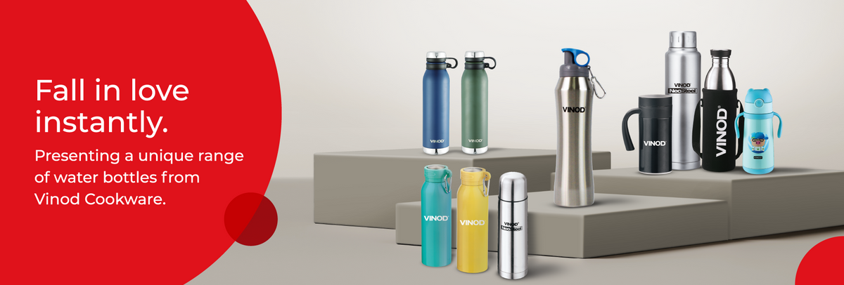 Unique range of water bottles that you would fall in love with instantly from Vinod Cookware