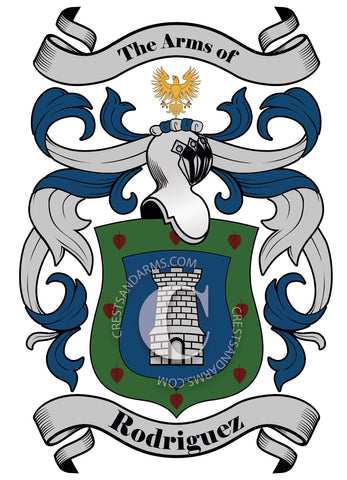 Rodriguez family crest coat of arms