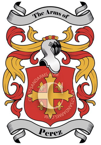 Perez family crest coat of arms