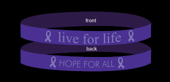 Hope for All Purple - 'Live For Life' Bracelet