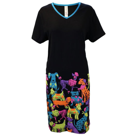 Women's 'Journey' V-Neck Sleep Shirt Nightgown, by Needy Me