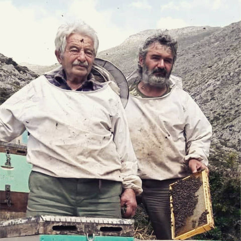 Greek honey-farming family