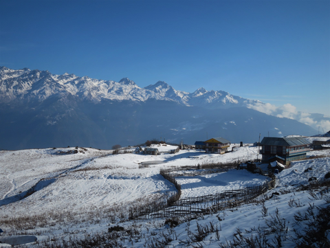 View of the Alps during a charter bus rental service trip