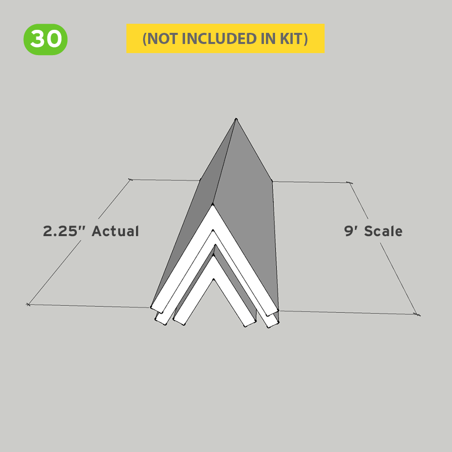 (#30) A-FRAME CONNECTOR - 9' (Set of 15)