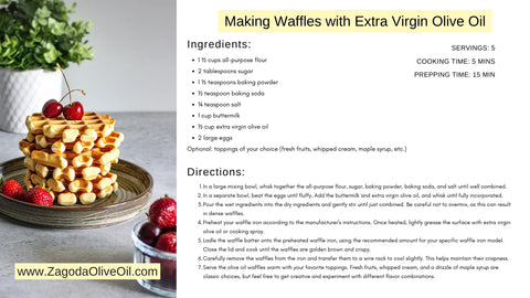 This iamge tells us about How to Make waffle with extra virgin olive oil complete recipe,can you use extra virgin olive oil for waffles,can i use olive oil instead of vegetable oil,Can I substitute olive oil for vegetable oil,zagodaoliveoil
