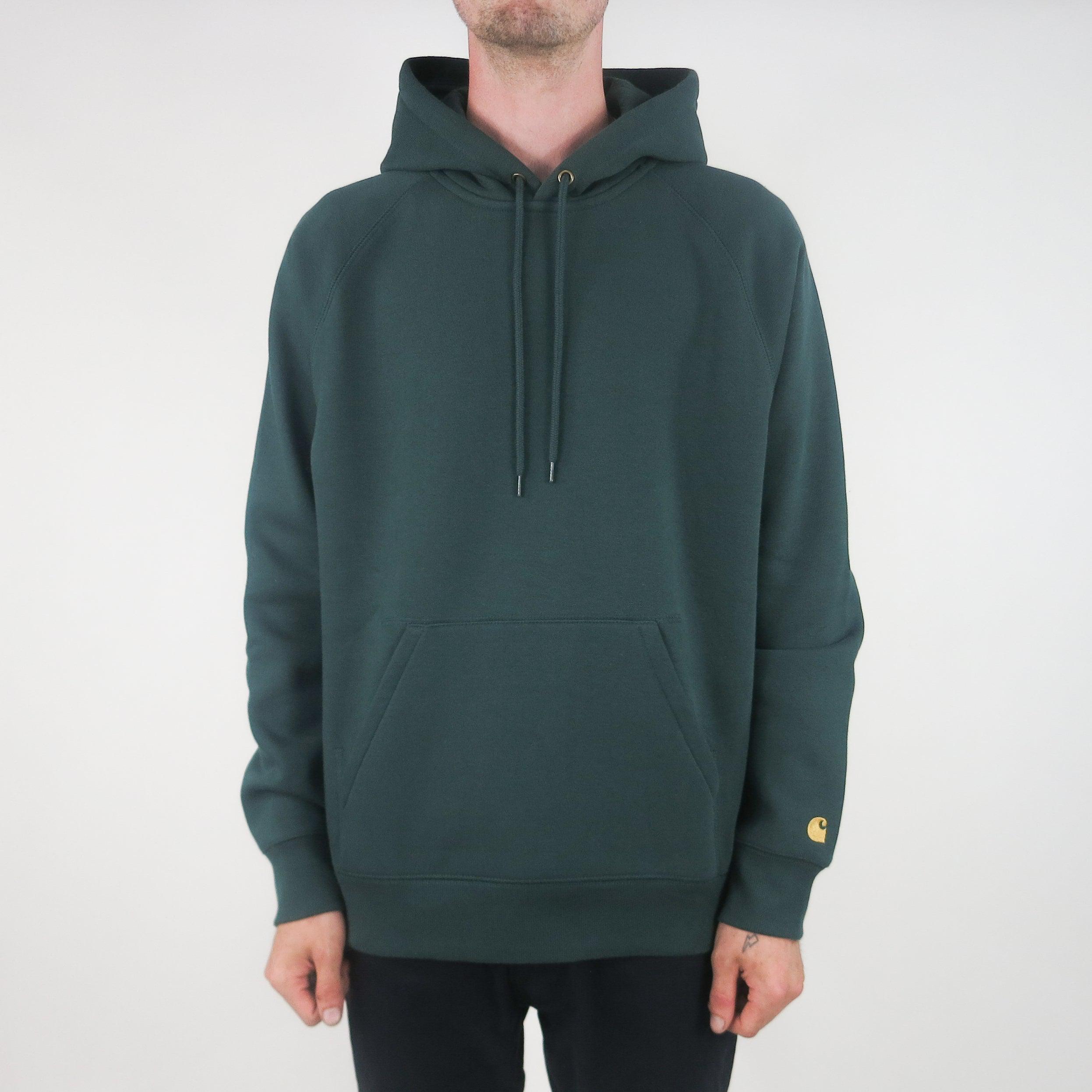 Carhartt WIP Hooded Chase Sweatshirt - Juniper / Gold – Remix Casuals