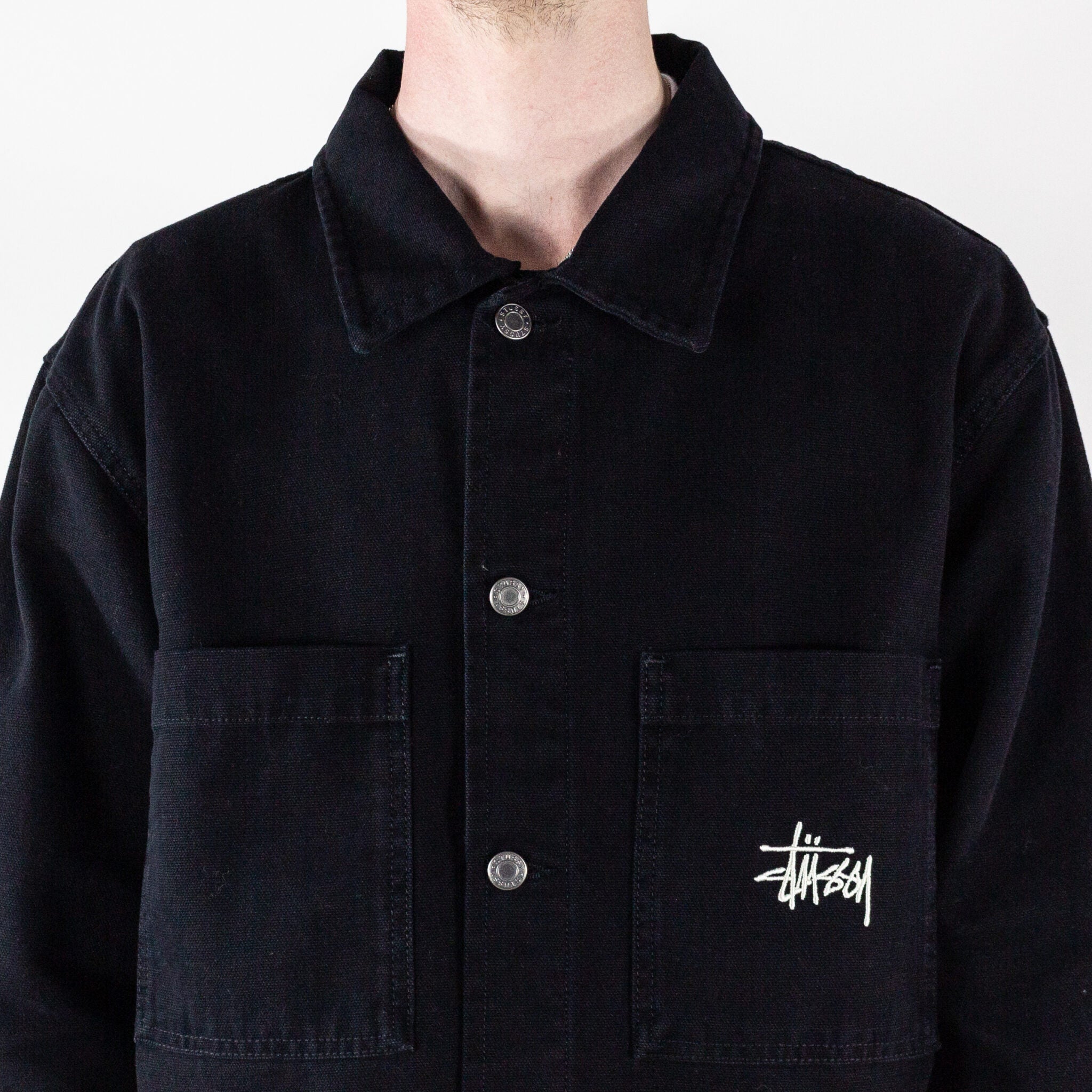 Stussy Canvas Chore Jacket - Black