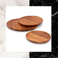 Wood Turned Dinnerware Wooden Plates (Set of 3)